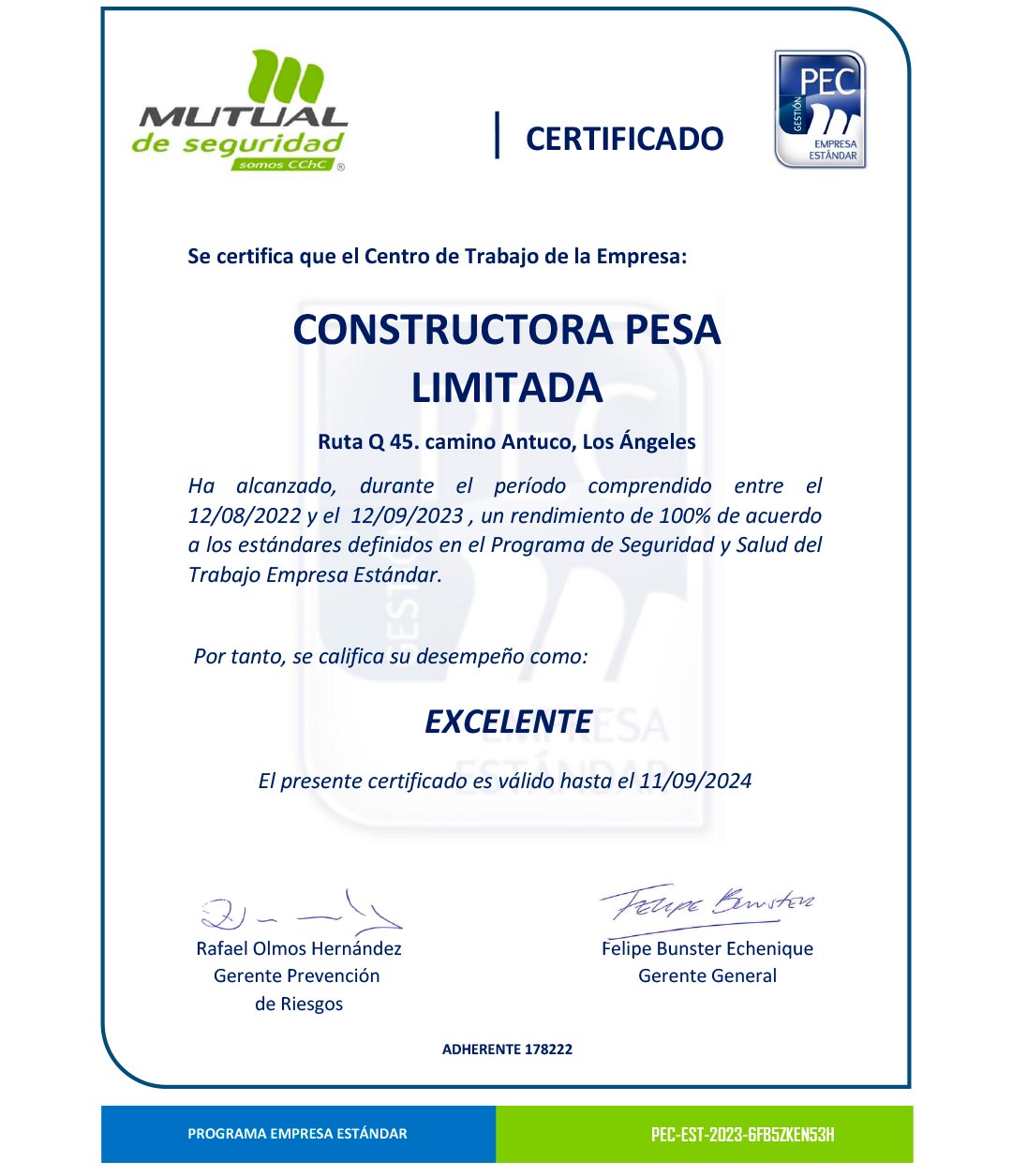 reconocimiento Mutual de Seguridad